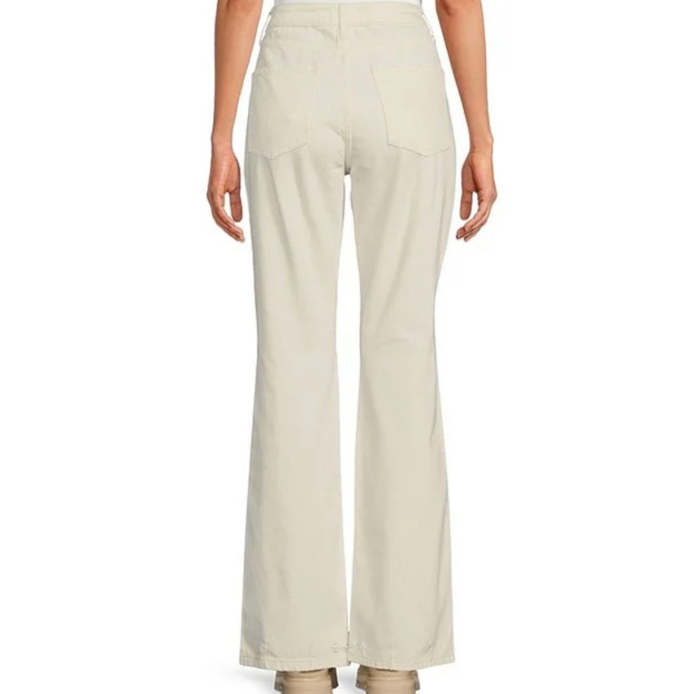 Gianni Bini X Nastia Liukin Anna Denim Straight Leg Feather Detail Jeans 25w - Picture 12 of 12